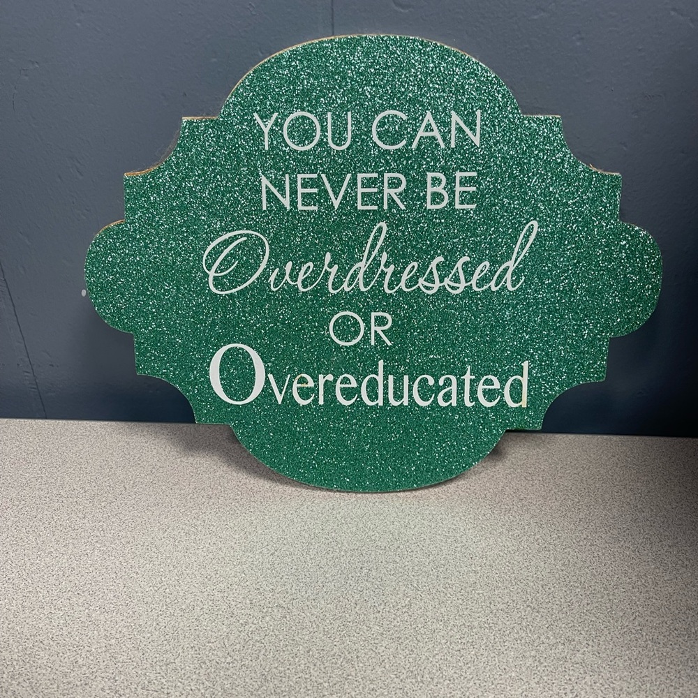 Green Glitter Wall Decor Sign